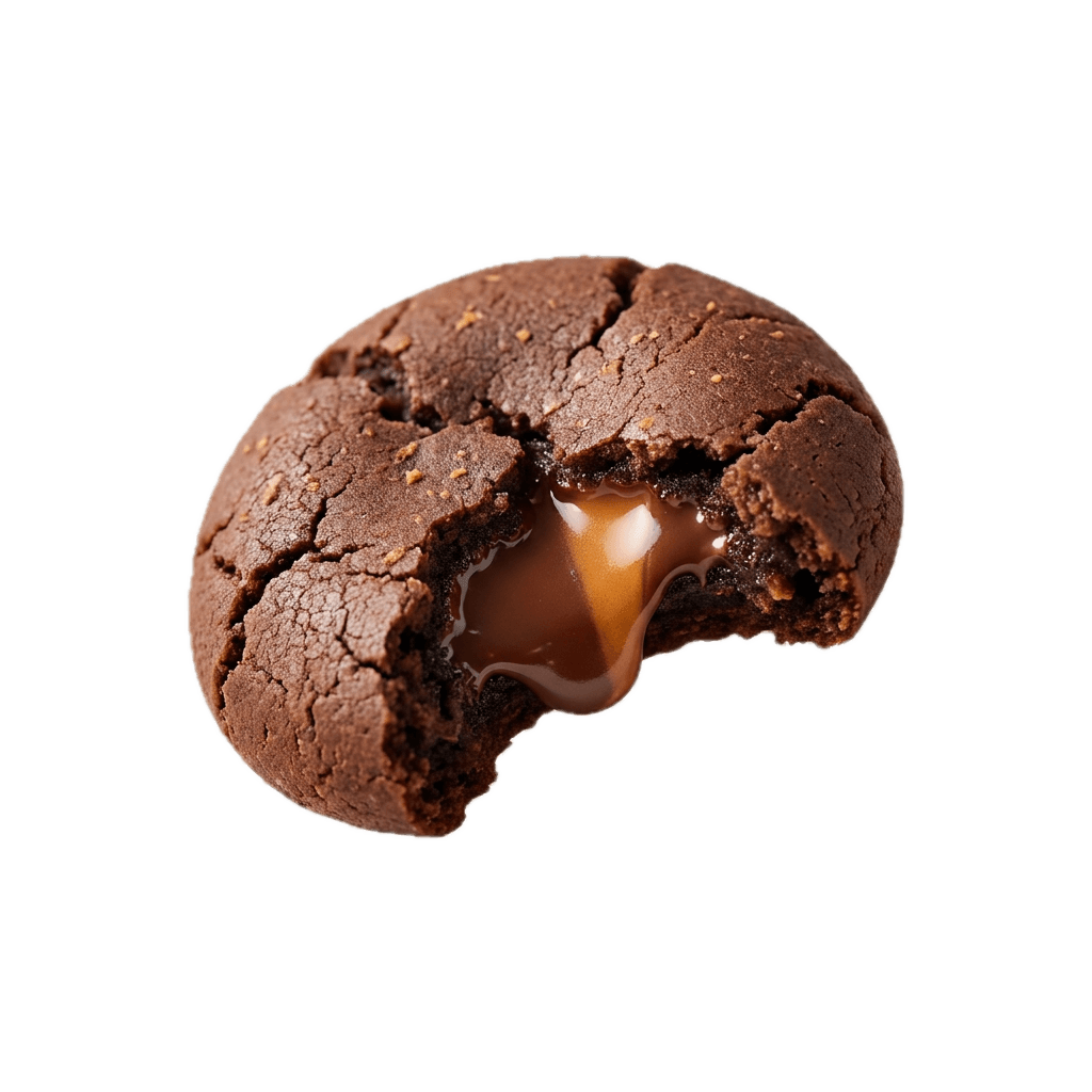 ProDough soft-baked cookie bite with a molten chocolate ganache core